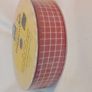 Red & White Checkered Ribbon 1.5 inch Width